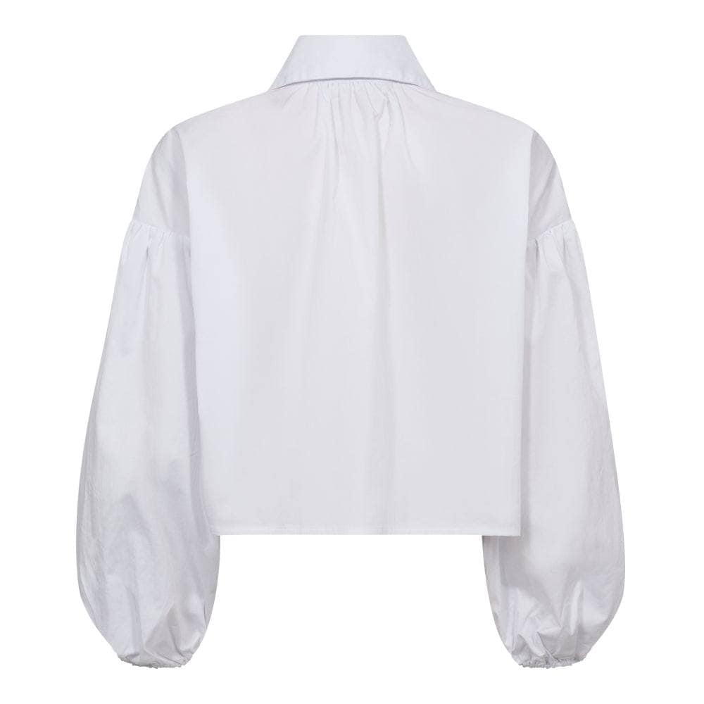 Cotton Crisp Crystal Shirt, White