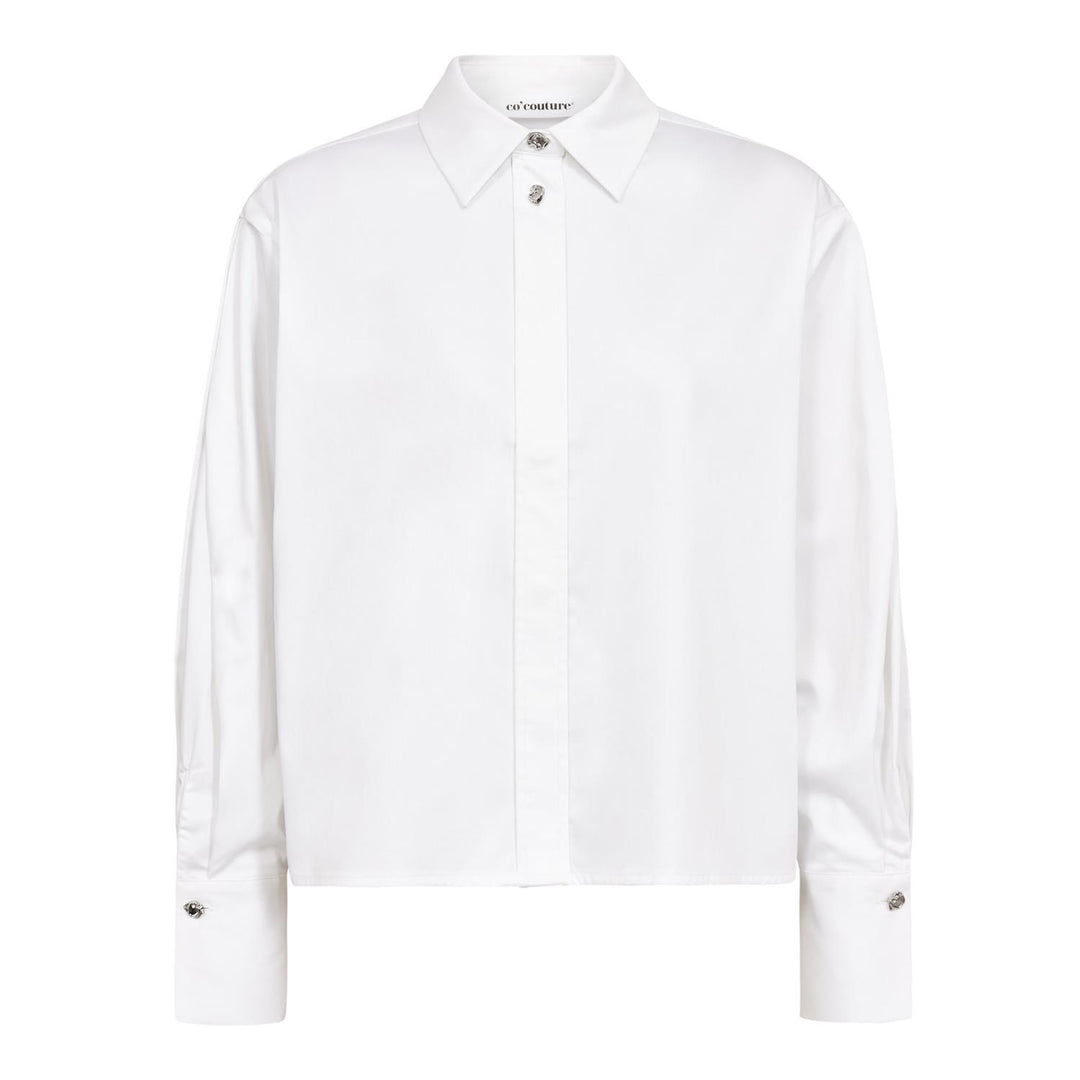 DaliaCC Sleeve Pleat Shirt, White