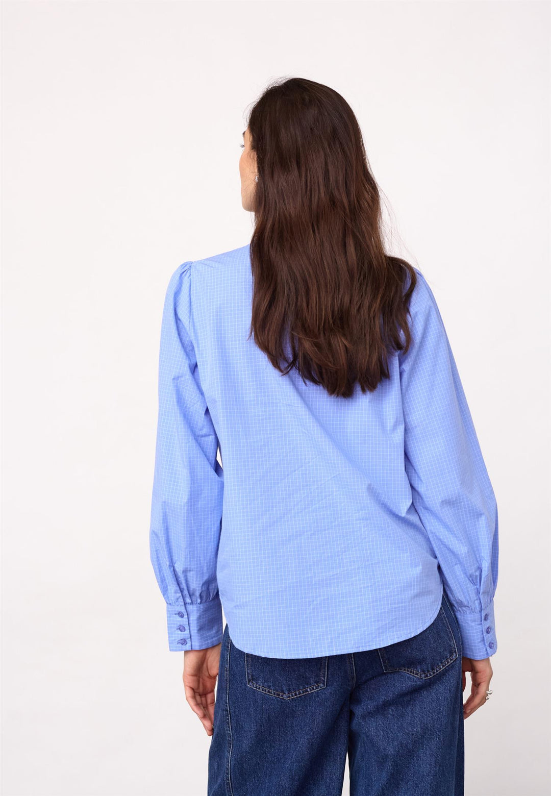 ElonaCC Check Shirt, Pale Blue