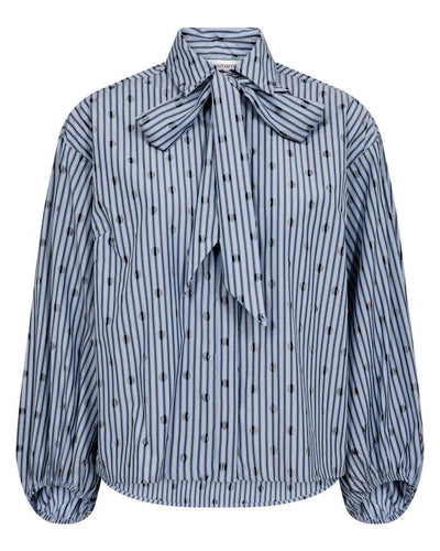 Trixie Dot Bow Shirt, Blue