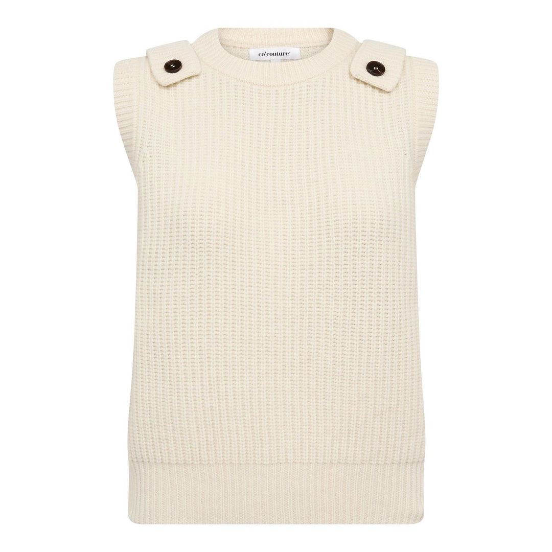 AlviaCC Shoulderstrap Knit Vest, OffWhite