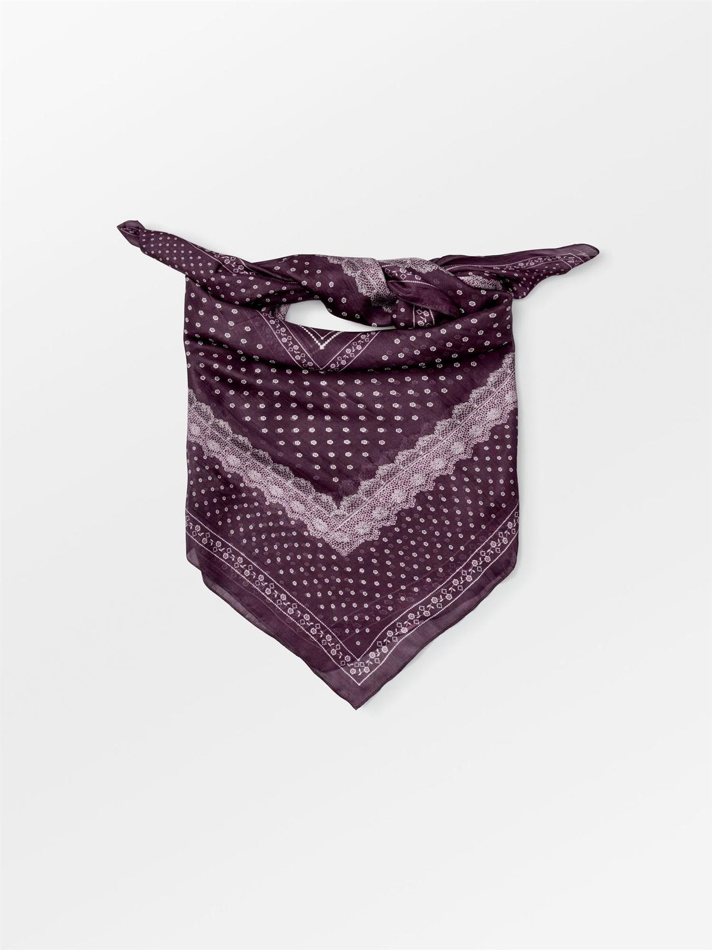 Lacia Tabby Sia Scarf, Fig Red fra BECKSÖNDERGAARD hos Tråkk Inn