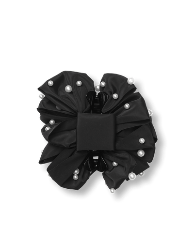 Day Pearl Bead Hair Claw B, Black