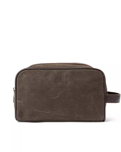 Day Waxed Cotton Washbag, Tarmac