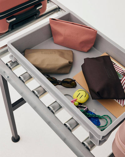 Small Mono Pouch, Chocolate Plum