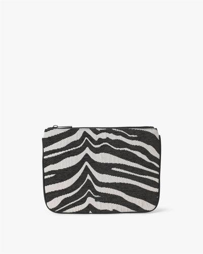 Small Zebra Pouch, Black