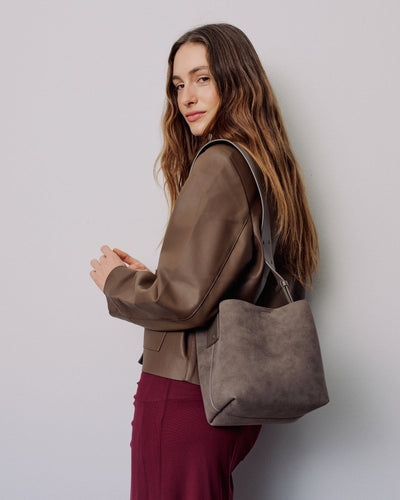 Day Imitation Suede Shoulder, Major Brown