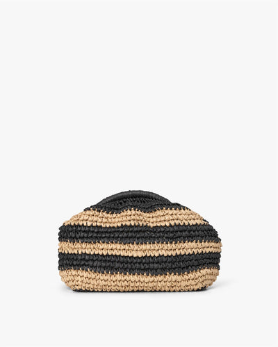 Day Summer Crochet Clutch, Nature/ Black