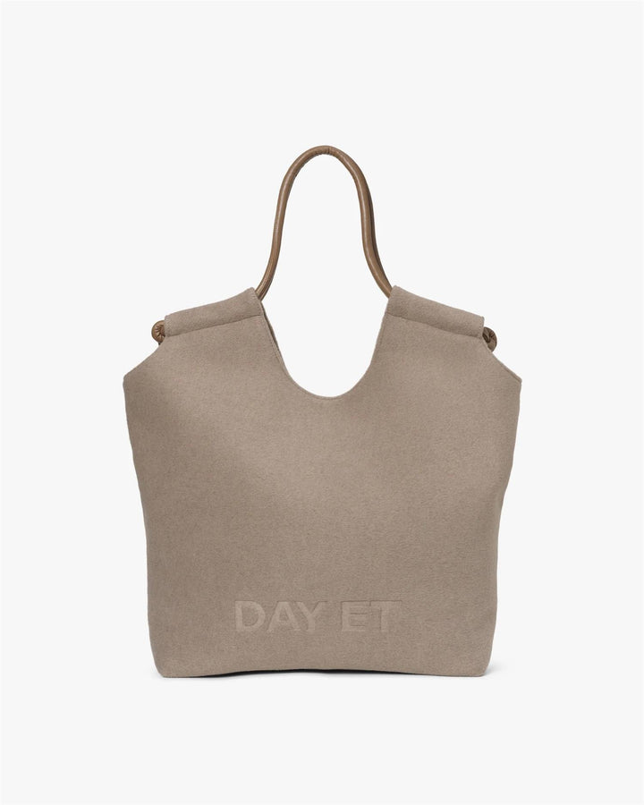 Day Woolen Tote, Chocolate Chip