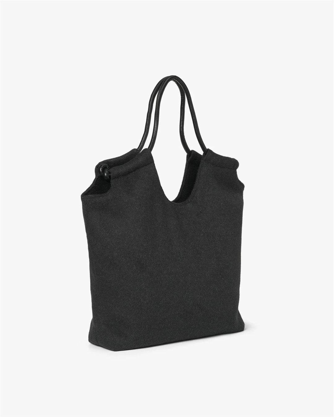 Day Woolen Tote, Dark Grey Mel