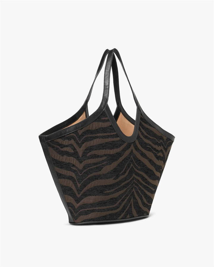 Day Zebra Work Tote, Coffee Bean