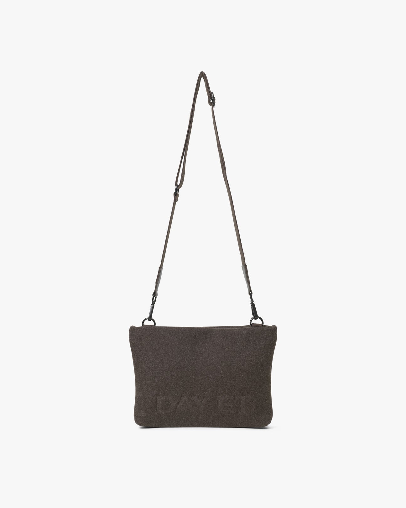 Small Woolen Crossbody Pouch, Chocolate Melange fra Day ET hos Tråkk Inn
