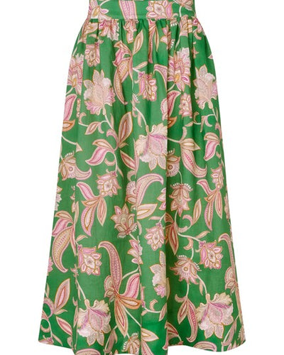 EddaDea Skirt, Paisley Full Green