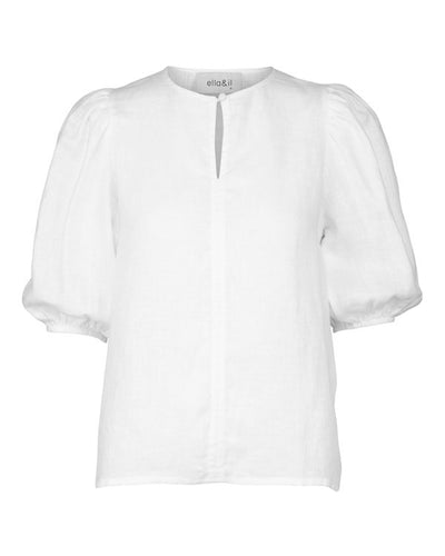 Anna Linen Top, White