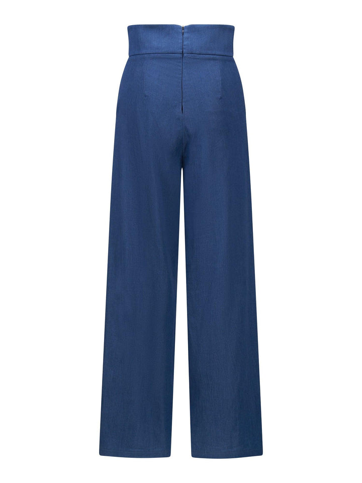 Felicia Tencel Pants, Dark Blue