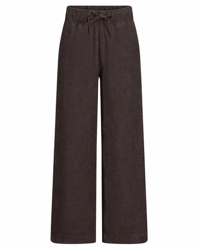 Immi Linen Pants, Dark Brown