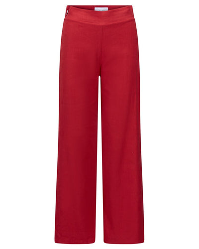 Molly Stretch Linen Pants, Red