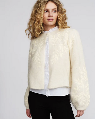Amie Chunky Cardigan, Bright White