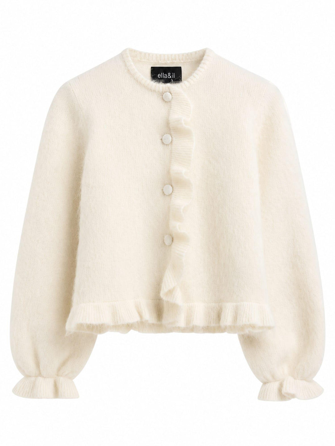 Ella &amp; il kremhvit cardigan - forfra