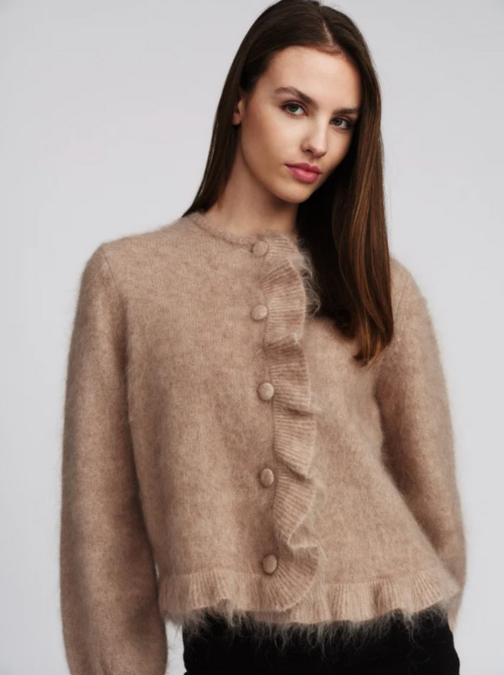 Ana Chunky Cardigan, Hazel Beige