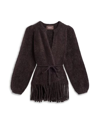 Fidele Chunky Cardigan, Dark Brown