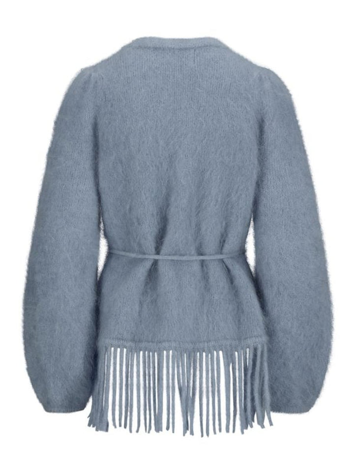 Ella &amp; il denim blå cardigan - bakfra