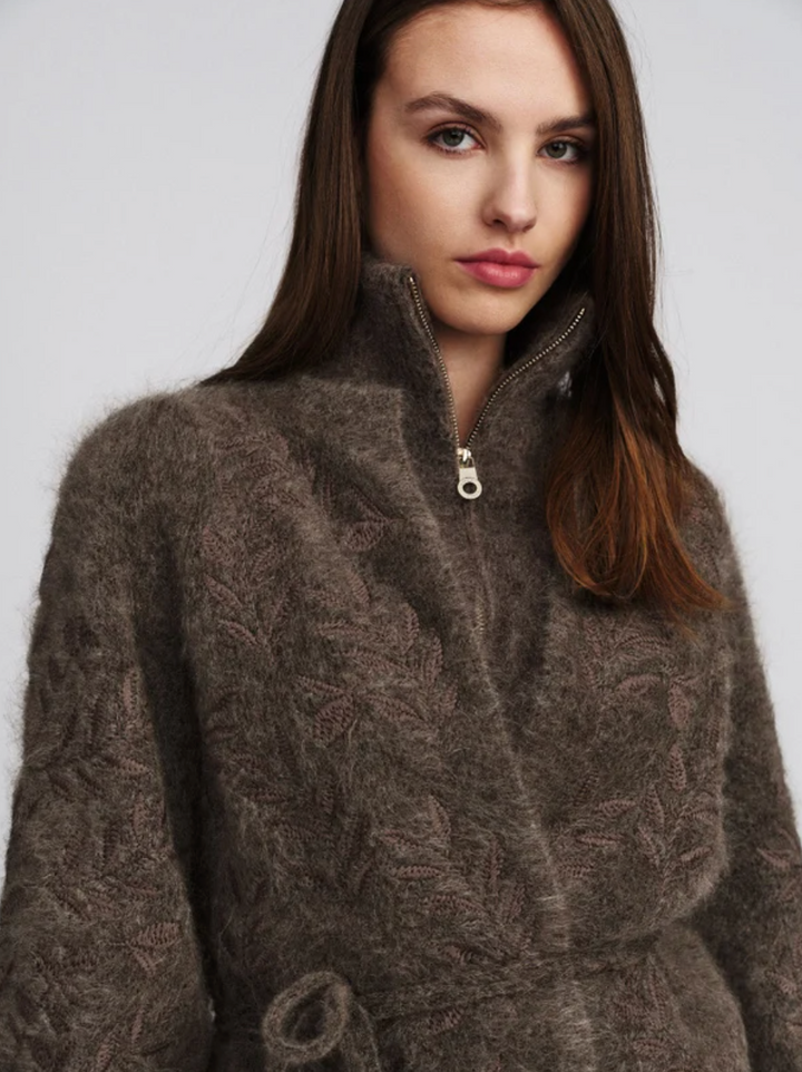 Fiola Chunky Cardigan, Brown
