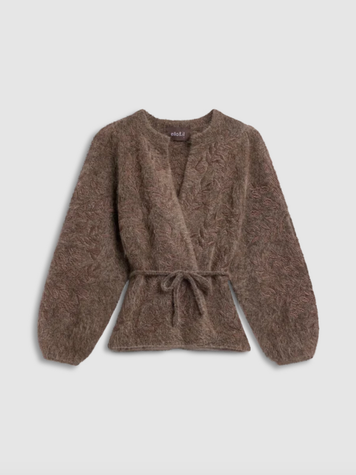 Fiola Chunky Cardigan, Brown