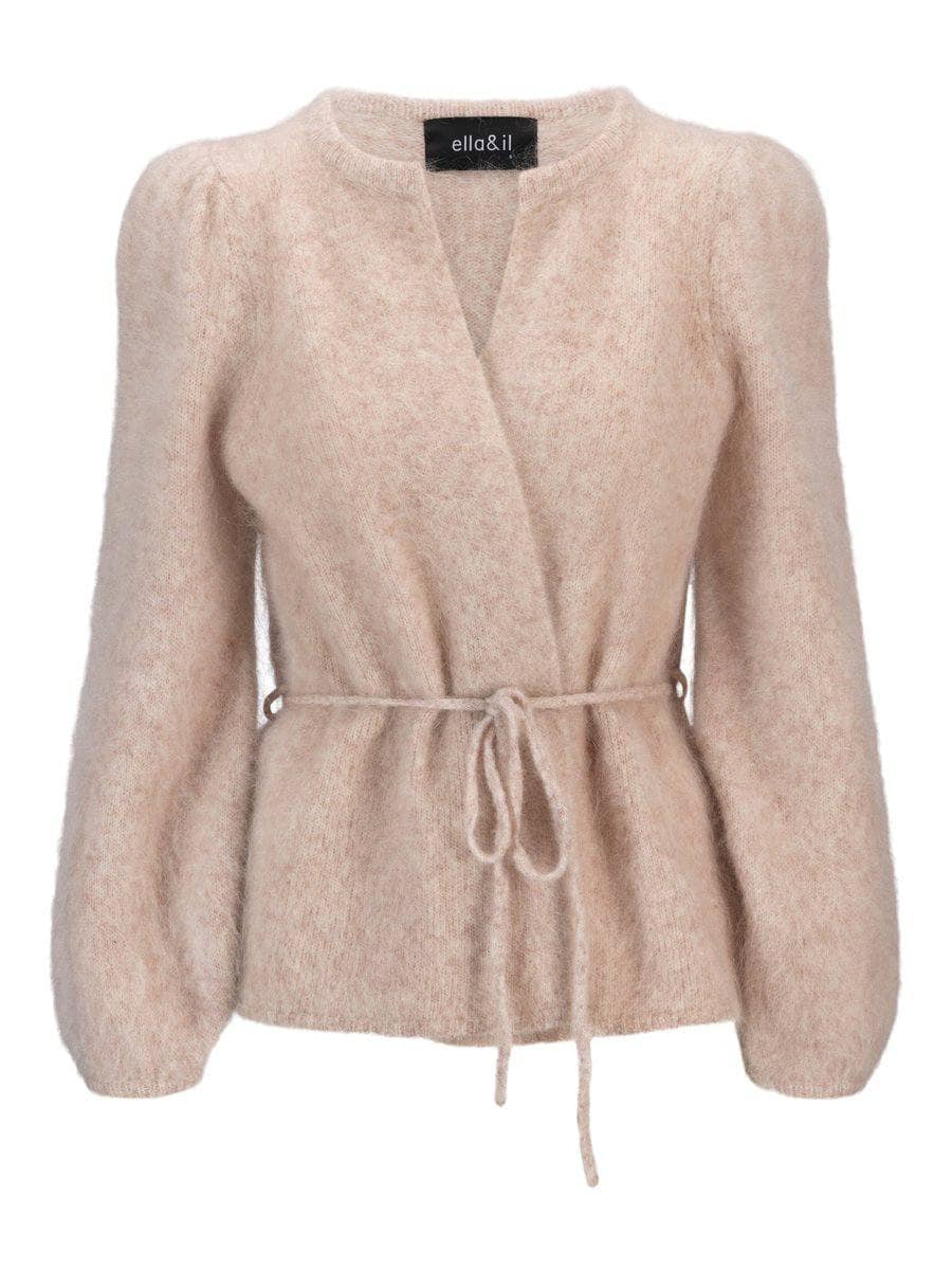 Fredrikke Chunky Cardigan, Beige Melange