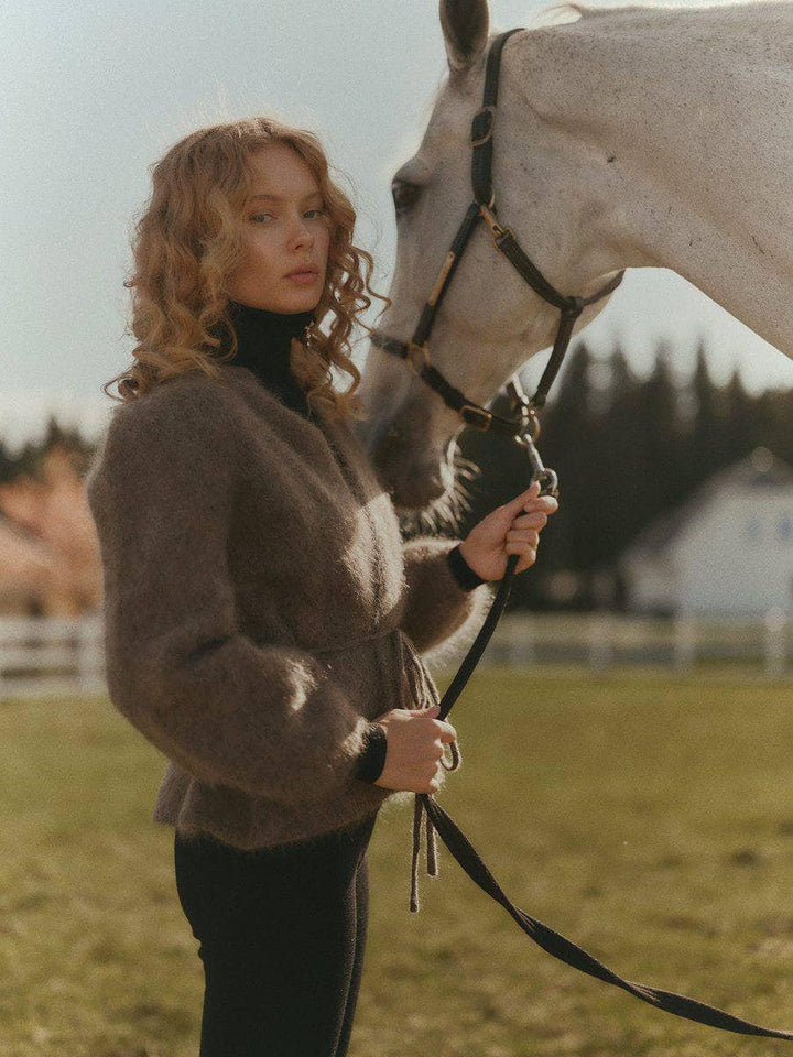 Fredrikke Chunky Cardigan, Brown