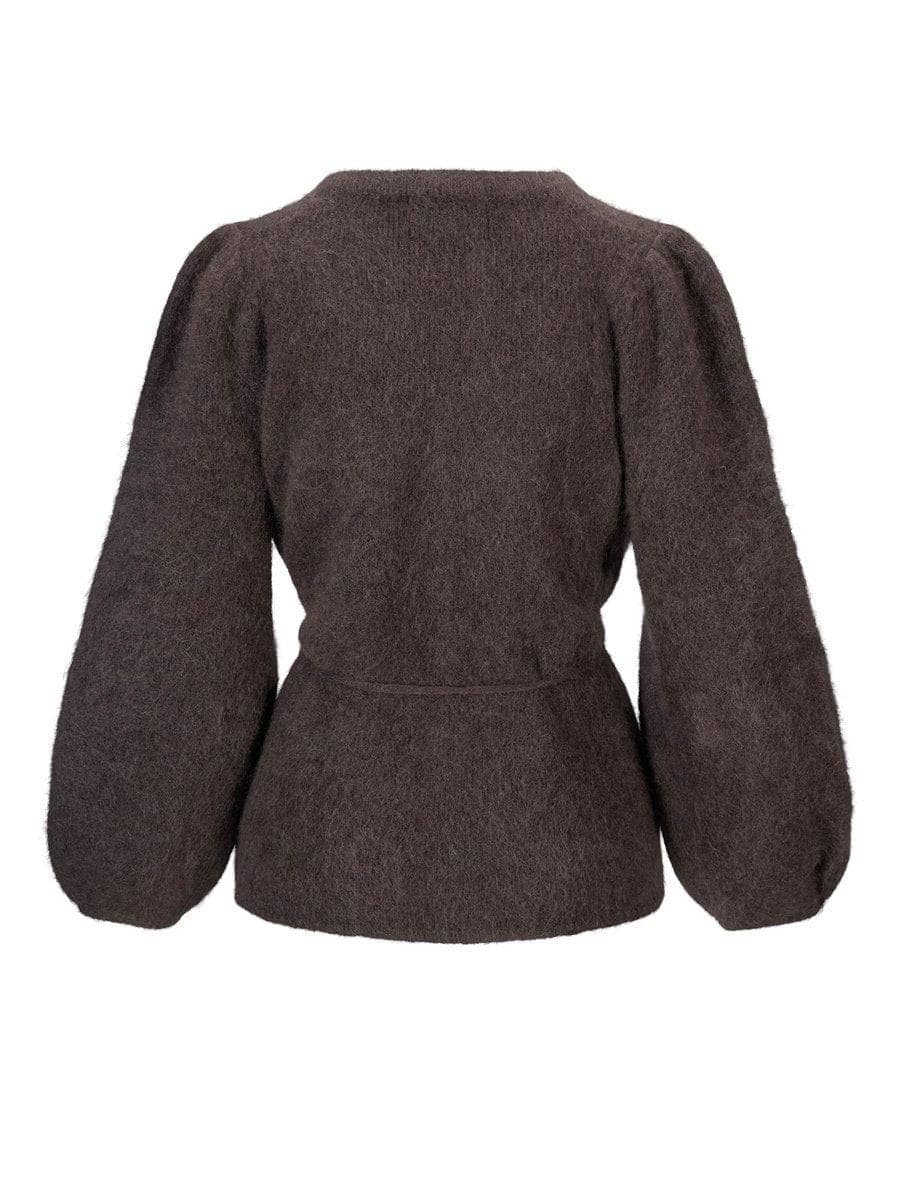 Fredrikke Chunky Cardigan, Dark Brown fra Ella & il - bilde 2