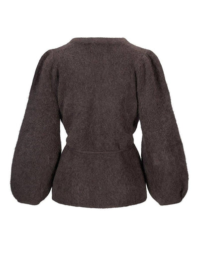 Fredrikke Chunky Cardigan, Dark Brown fra Ella & il - bilde 2