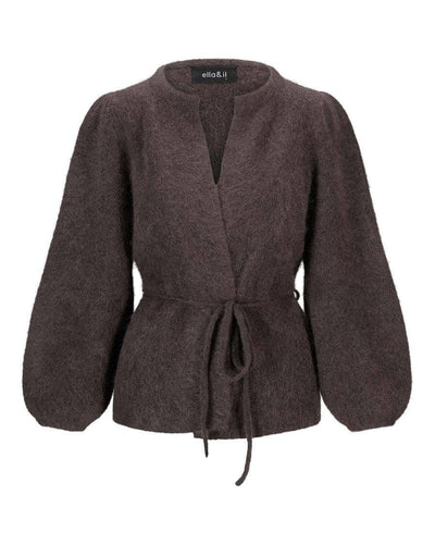 Fredrikke Chunky Cardigan, Dark Brown