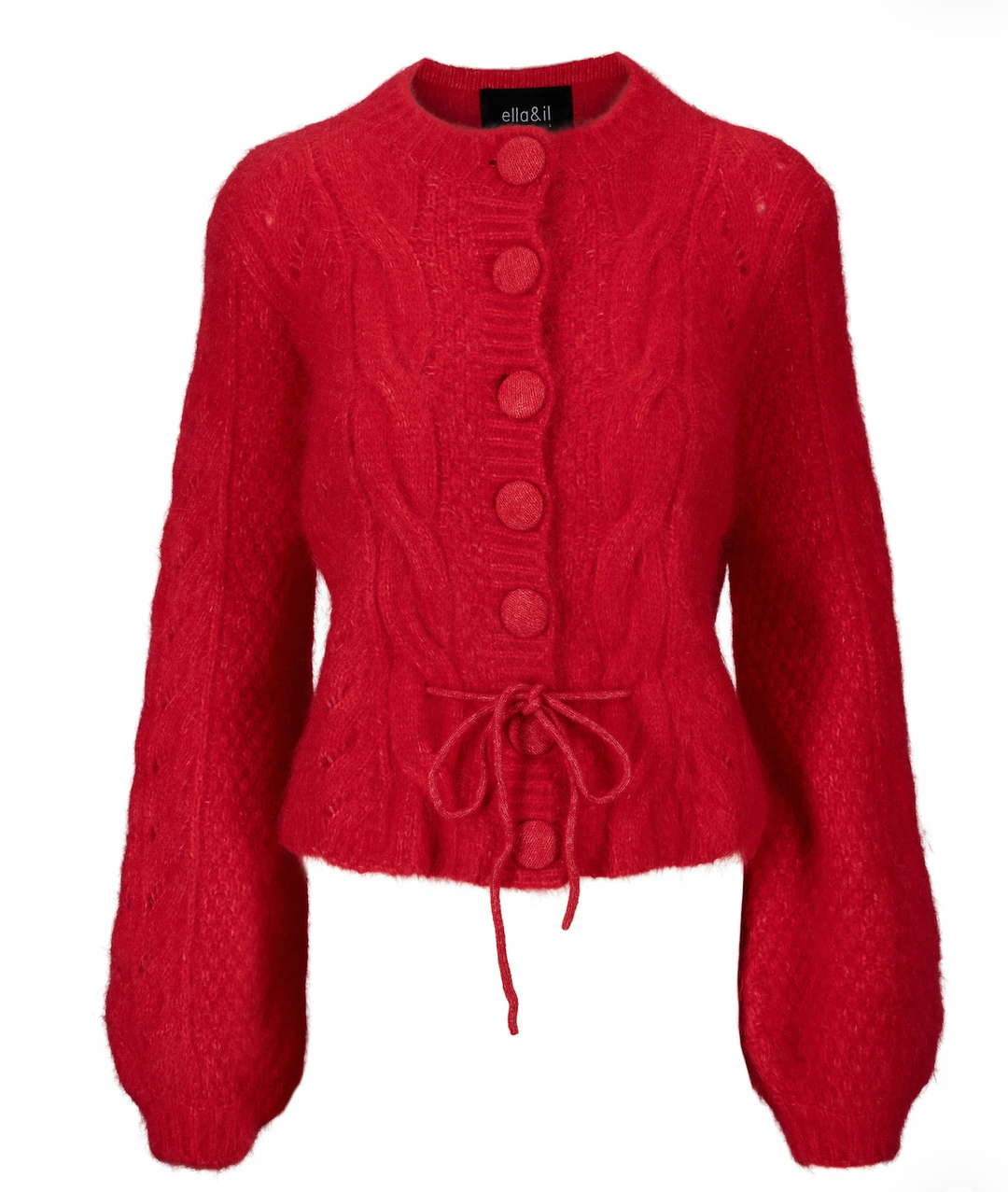 Ella &amp; il knallrød cardigan - forfra