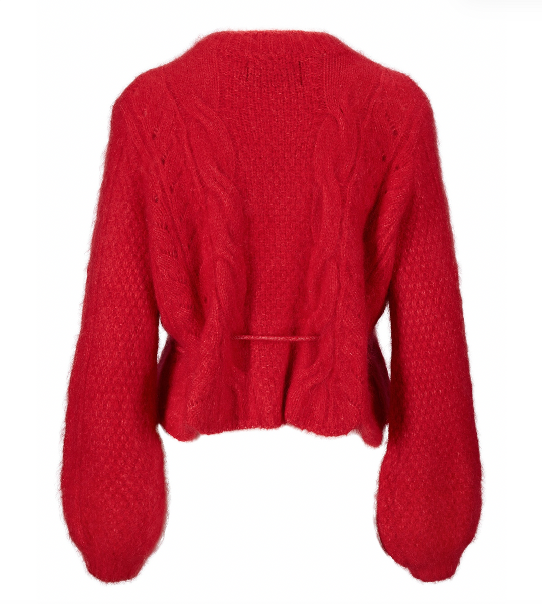 Ella &amp; il knallrød cardigan - bakfra