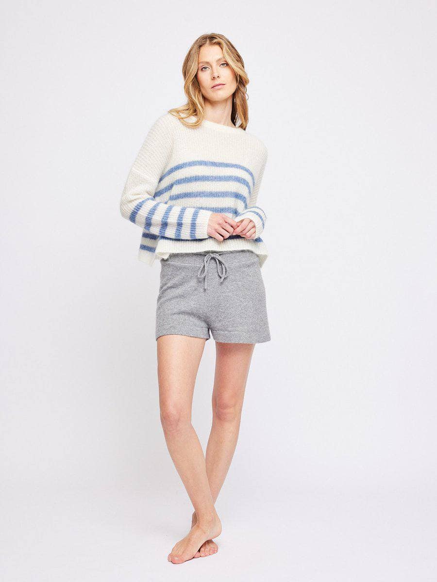 Lui Mohair Sweater, Blue Stripe