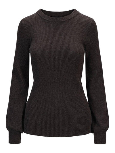Mathilda Merino Sweater, Dark brown melange fra Ella & il hos Tråkk Inn
