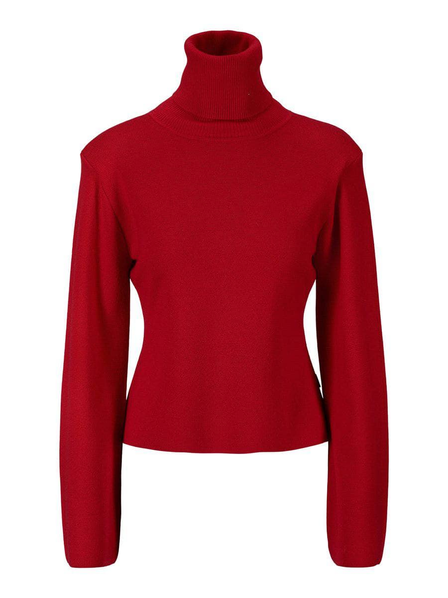 Poneh Merino Sweater, Bright Red