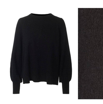 Sonja Merino Sweater, Dark Brown Mel