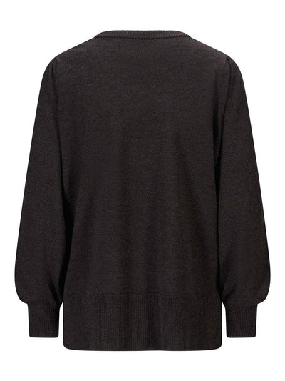 Sonja Merino Sweater, Dark Brown Melange fra Ella & il - bilde 2