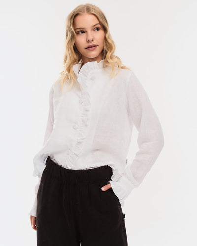 Betty Linen Jacket, White