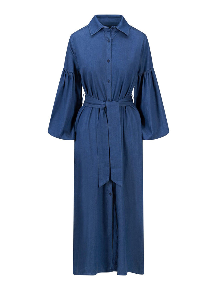 Inez Tencel Dress, Dark Blue