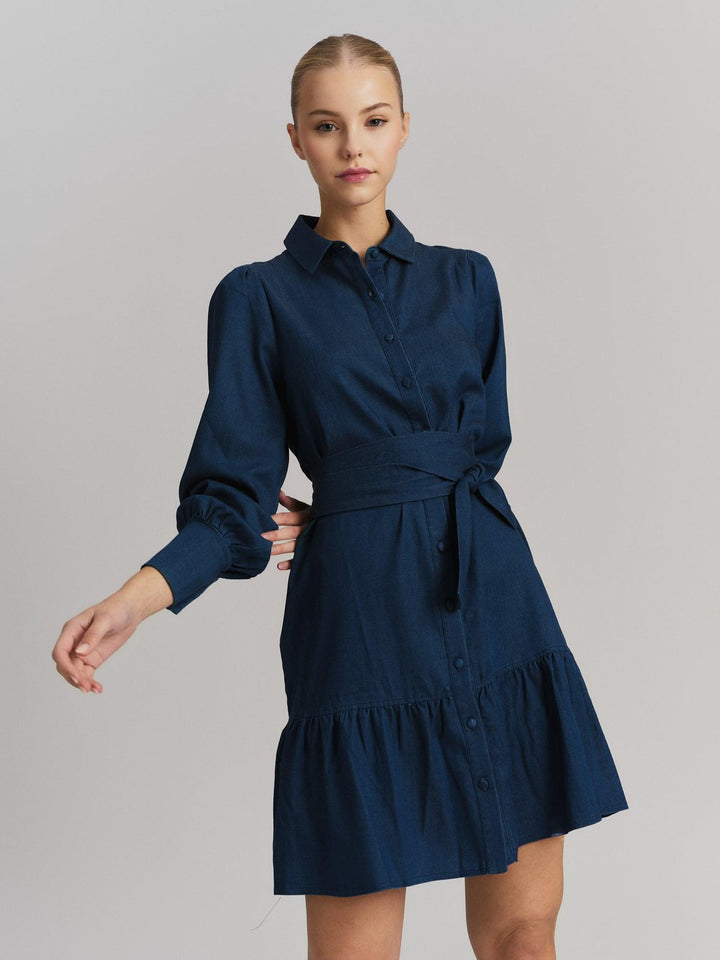 Silja Tencel Dress, Dark blue