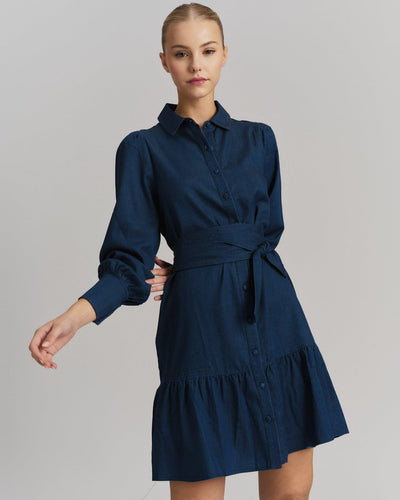 Silja Tencel Dress, Dark blue