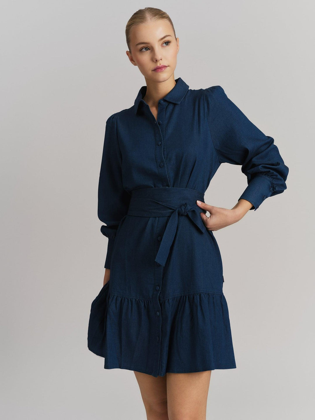 Silja Tencel Dress, Dark blue