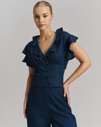 Dita Tencel Top, Dark Blue