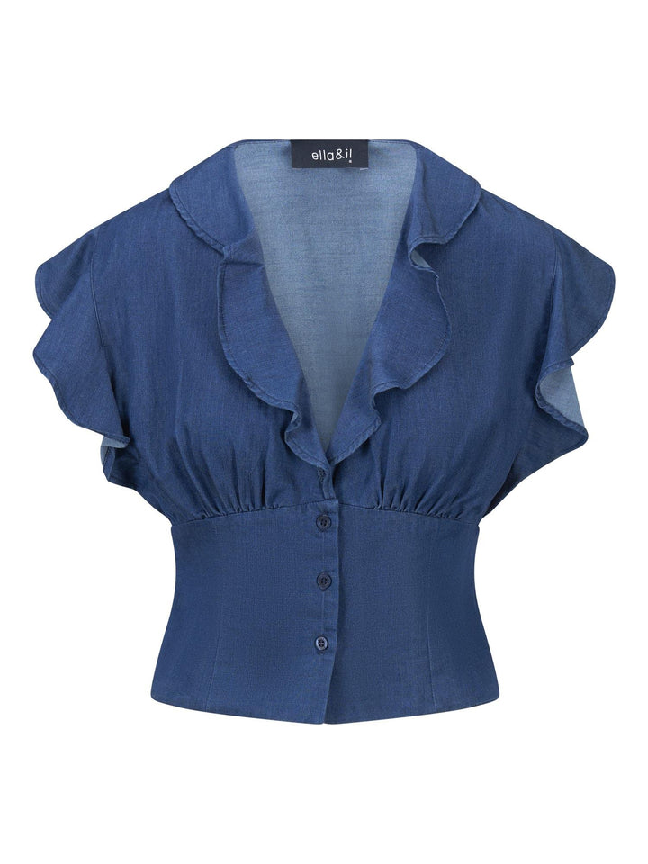 Dita Tencel Top, Dark Blue