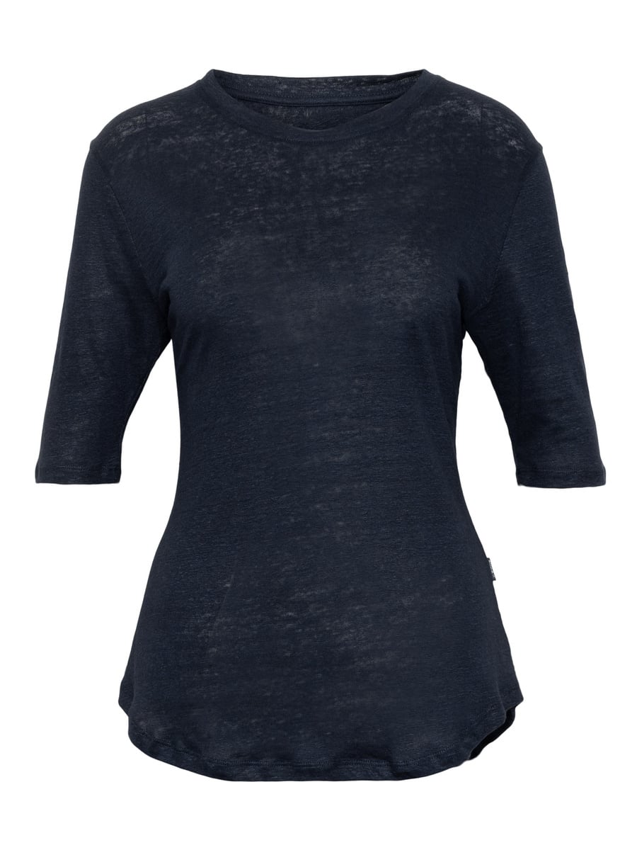 Karina Linen Tee, Navy