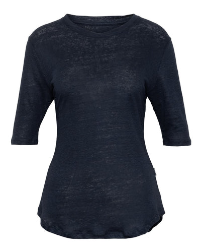 Karina Linen Tee, Navy