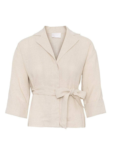 Marita Linen Shirt, Beige